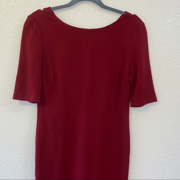 Carmen Marc Valvo Dark Red Midi Dress - Picture 11 of 16